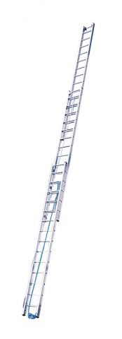 Трехсекционная лестница с перекладинами, выдвигаемая тросом KRAUSE STABILO 800770/810021